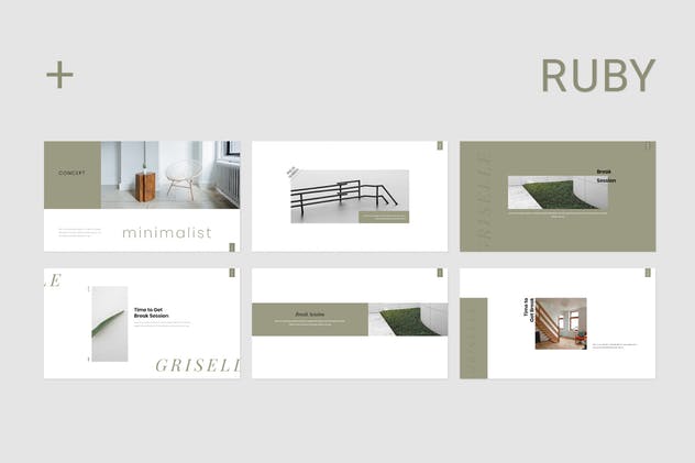 极简主义家居生活主题Google Slides品牌幻灯片模板 Griselle Google Slides插图(7)