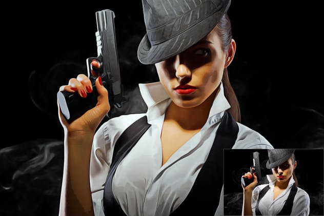 一键生成大师级油画效果PS动作 Painting Photoshop Actions插图(1)