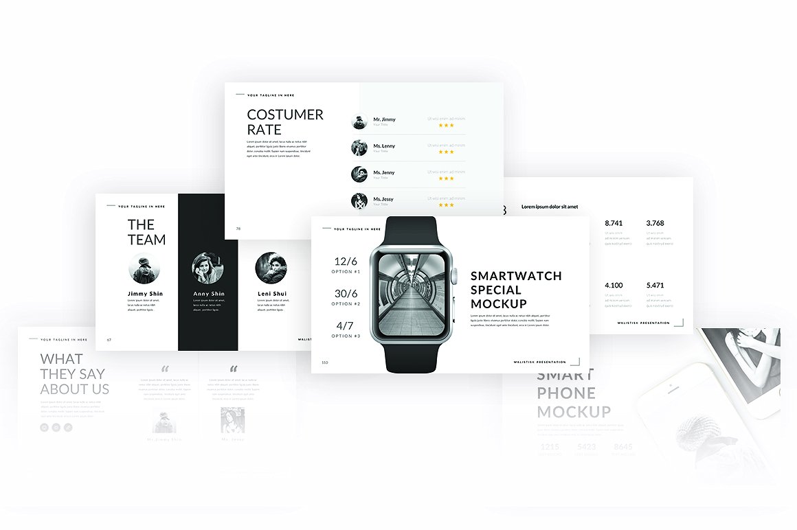 多用途幻灯片演示模板集合 Malistisk Multipurpose Powerpoint插图(7)