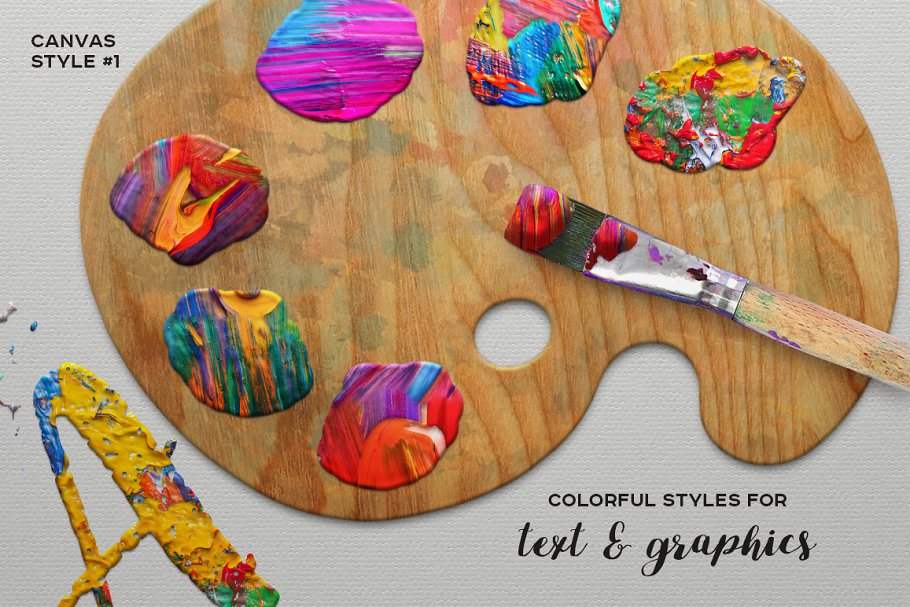 油画风格PS图层样式 Oil Painting Photoshop Layer Styles插图(2)