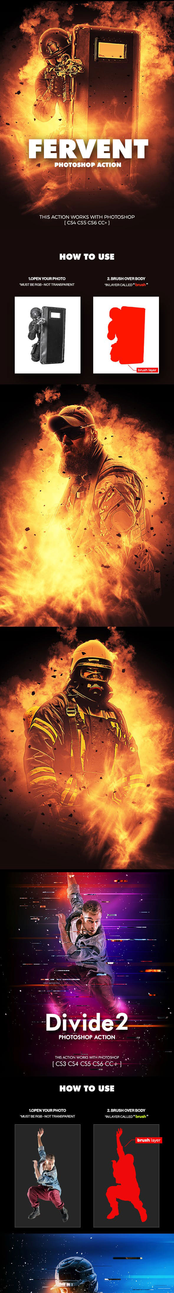 5款高品质的PS动作下载 Five Photoshop Actions Bundle [atn]插图(1)