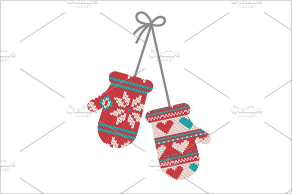 编结物矢量图案AI笔刷&纹理 Knitting vector brushes & patterns插图(2)