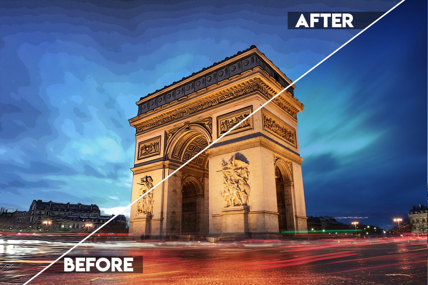 PS油画效果及卡通油画一键生成PS动作 MicroPro Cartoon Oil Photoshop Action插图(1)