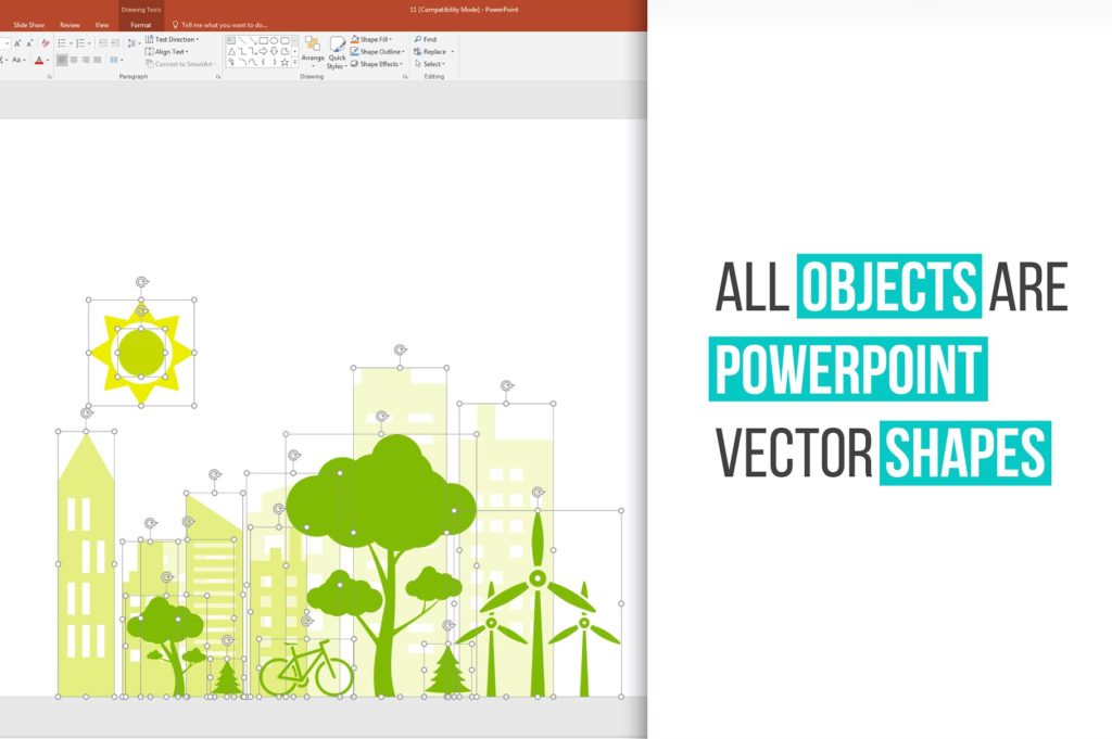 一组PPT图表类生态信息矢量素材下载[PPTX, AI, EPS, PSD, PNG, JPEG]插图(2)