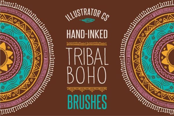 50款波希米亚部落几何图案AI笔刷 50 Boho – Tribal – Gypsy Ai Brushes