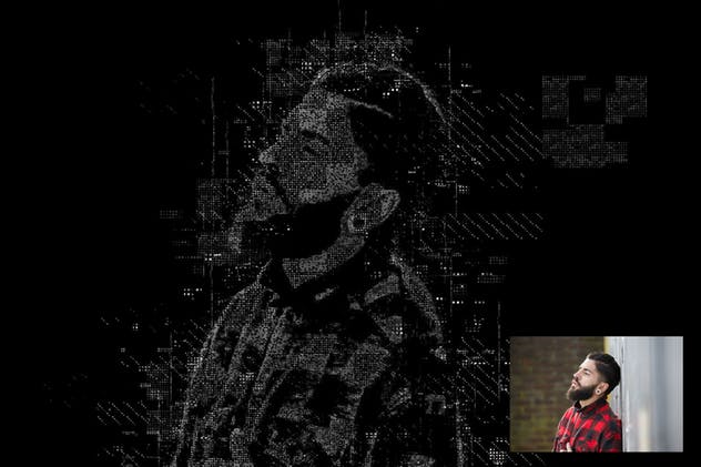 高科技感区块链像素效果PS动作 Blockchain 3 Photoshop Action插图(4)