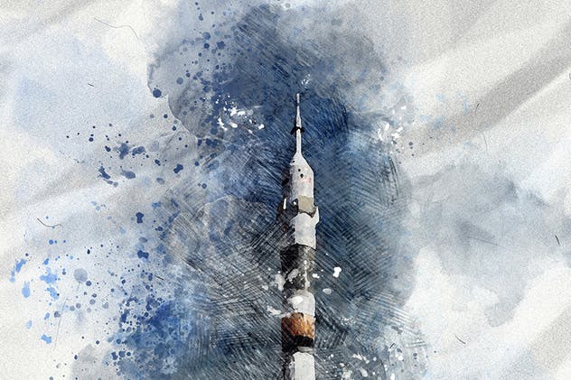 铅笔素描油画混合效果PS动作 Pencil n Watercolor Photoshop Action插图(13)