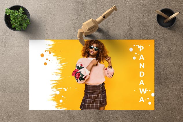 时尚摄影/时尚服饰主题PPT幻灯片设计模板 PANDAWA Powerpoint Template插图(1)