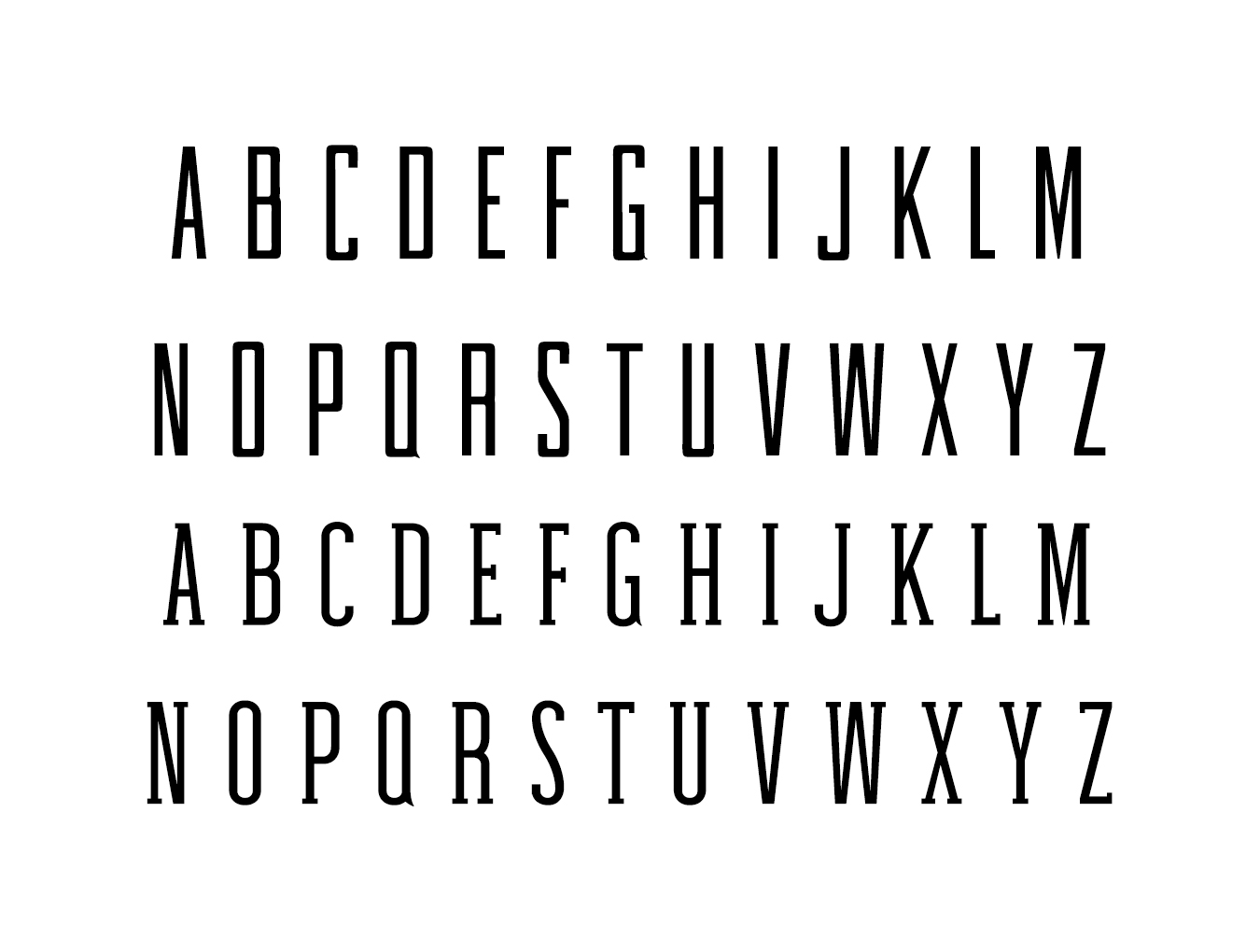 时尚的无衬线字体插图(3)