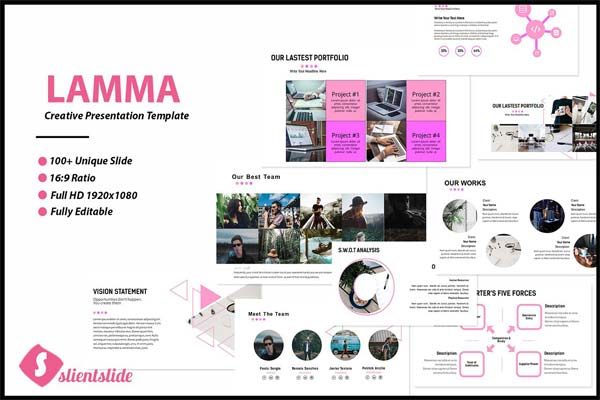 LAMMA业务演示特色ppt模板