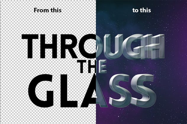 80年代复古风格3D立体PS字体样机模板v2 80’s Style Text Mockups V2插图(1)