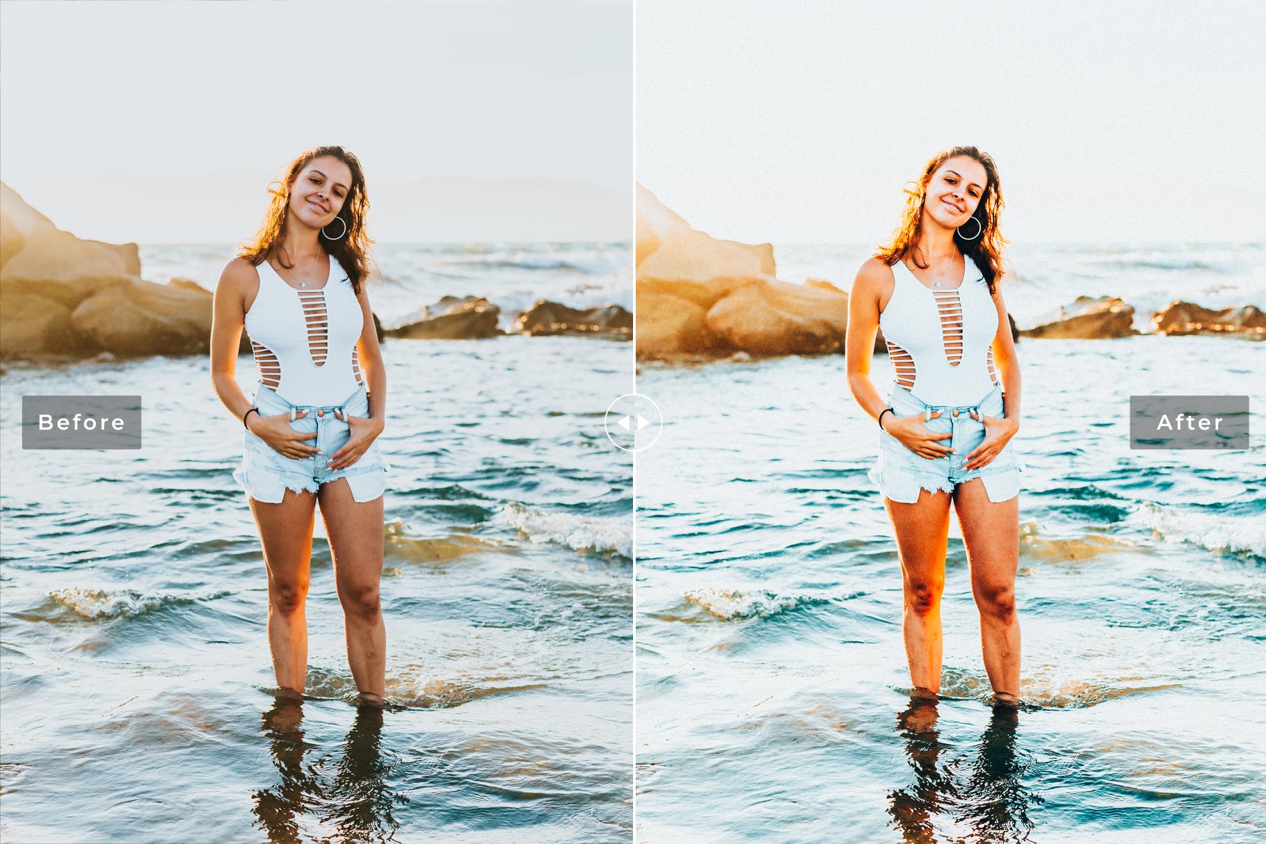 复古柔和色调沙滩泳衣装摄影后期处理LR调色预设 Aloha Mobile & Desktop Lightroom Presets插图(5)