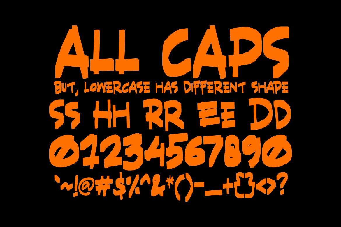 充满力量的英文画笔笔刷装饰艺术字体素材库精选 SHRED! – Aggressive Brush Font插图(5)