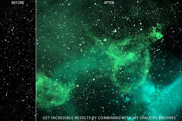 太空星云设计PS笔刷 Nebula Photoshop Brushes插图(1)
