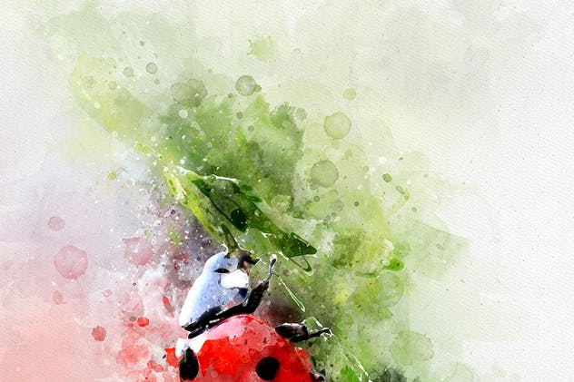 水彩艺术插画照片效果一键生成PS动作 Perfectum 2 – Watercolor Artist Photoshop Action插图(8)