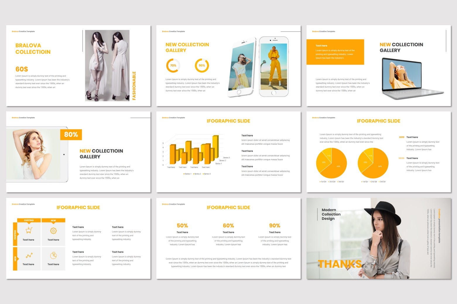 设计师定制创意时尚主题素材库精选Keynote模板模板 Bralova – Keynote Template插图(4)