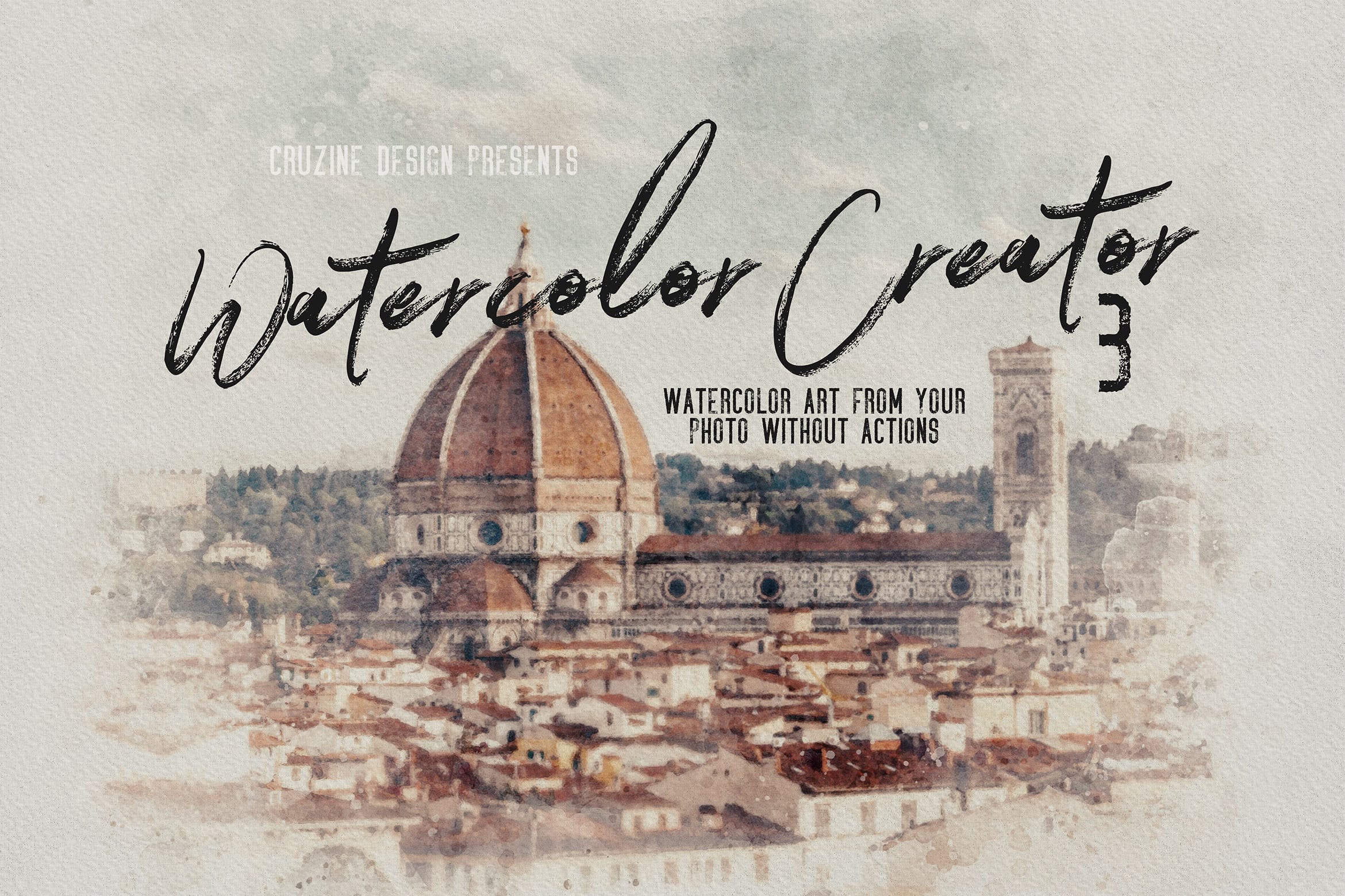 超级水彩画创作生成PS水彩效果PSD分层模板3 The Ultimate Watercolor Creator 3插图