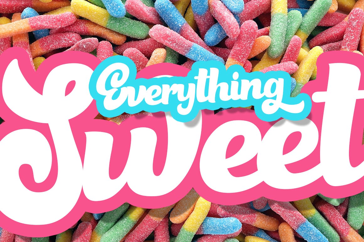 英文粗体书法字体&花式字体 Gazillions Script Font Duo插图(1)