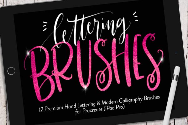 12款 Procreate 专用手写字体笔刷 12 iPad Brushes (For Procreate)