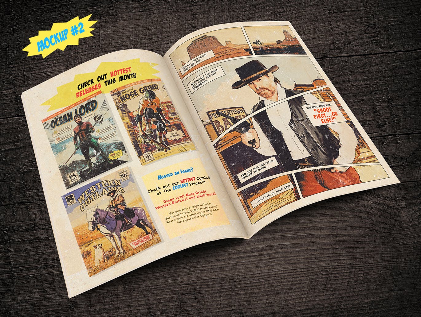 照片转复古手绘漫画书效果PS动作 Retro Comic Book Photoshop Action Kit插图(8)