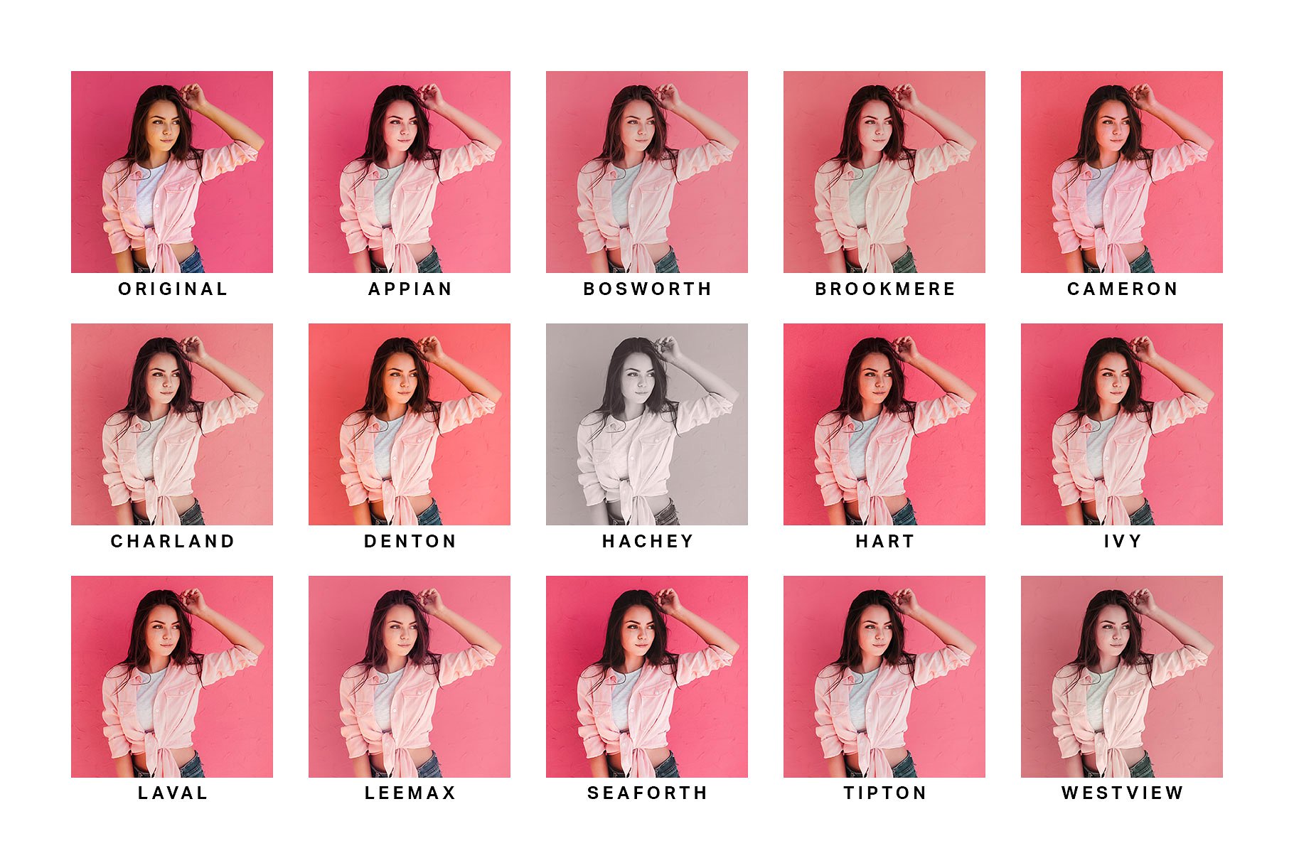 粉红女郎艺术照效果Lightroom预设 Pink Lightroom Presets and LUTs插图(1)