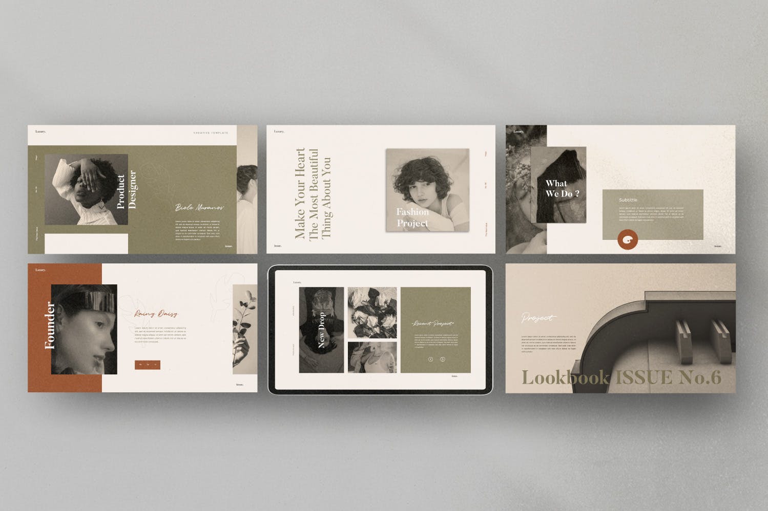 时尚企业创意多用途Lookbook风格素材库精选谷歌演示模板 LAXURY – Lookbook Fashion Google Slide Creative插图(5)