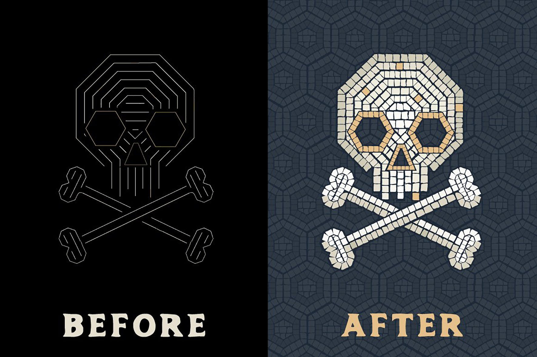 古罗马马赛克瓷砖图案AI笔刷 Mosaic Maker – Brushes & Patterns插图(3)