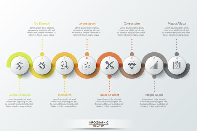 25款时间轴信息图表PPT模板素材 25 Infographic Timelines插图(9)