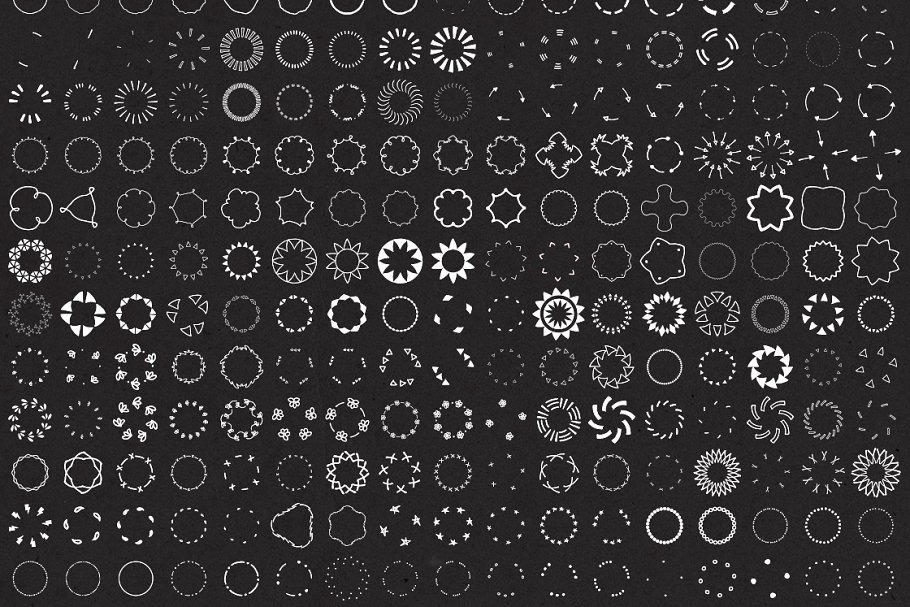 220款素描图案线条AI笔刷 220 Sketched Illustrator Brushes插图(5)