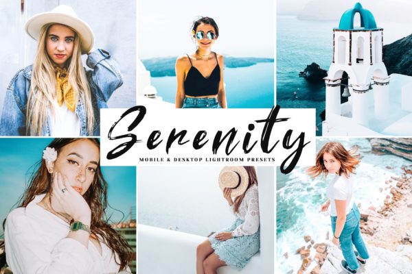 温暖活泼肤色增强照片后期处理LR调色预设 Serenity Mobile &amp; Desktop Lightroom Presets