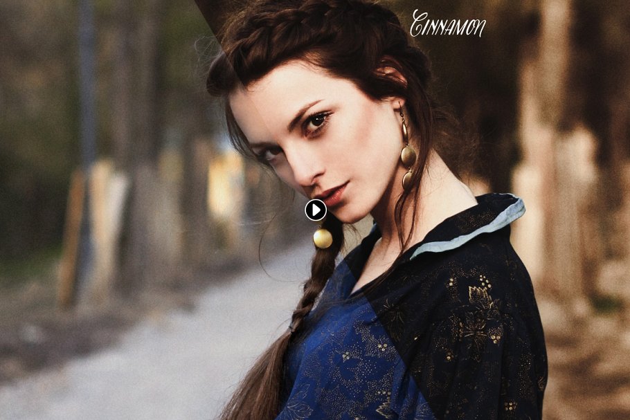 时尚大片人像照片后期处理效果PS动作 Cinnamon Portrait Photoshop Actions插图(1)