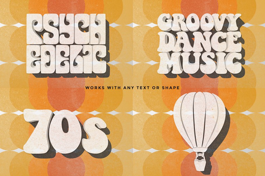 70s年度复古风格文本样式图层 70s Text Effects for Photoshop插图(11)