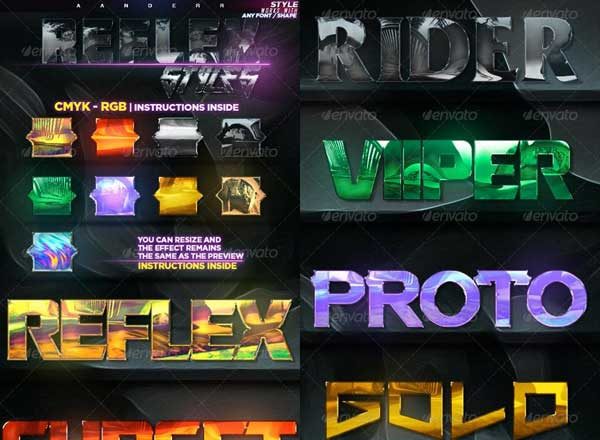 简易实现反射效果的photoshop图层样式下载[PSD]