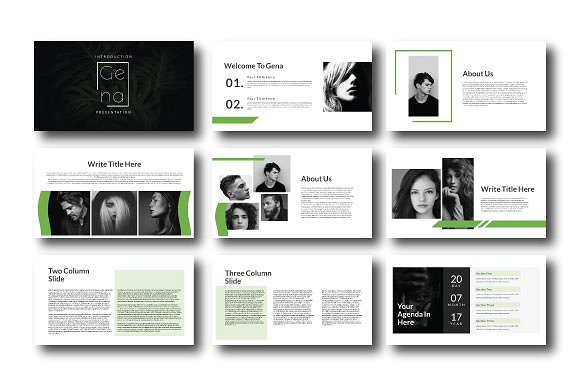 简单实用的绿色主题PPT模版下载[Keynote]插图(2)