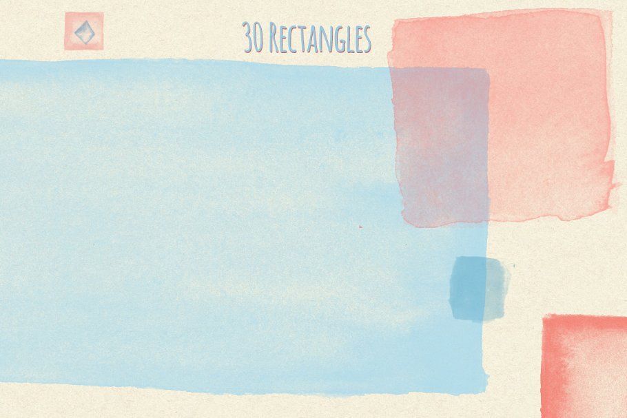 简约水彩图形PS笔刷v1 Watercolor Brushes Vol. 1插图(2)