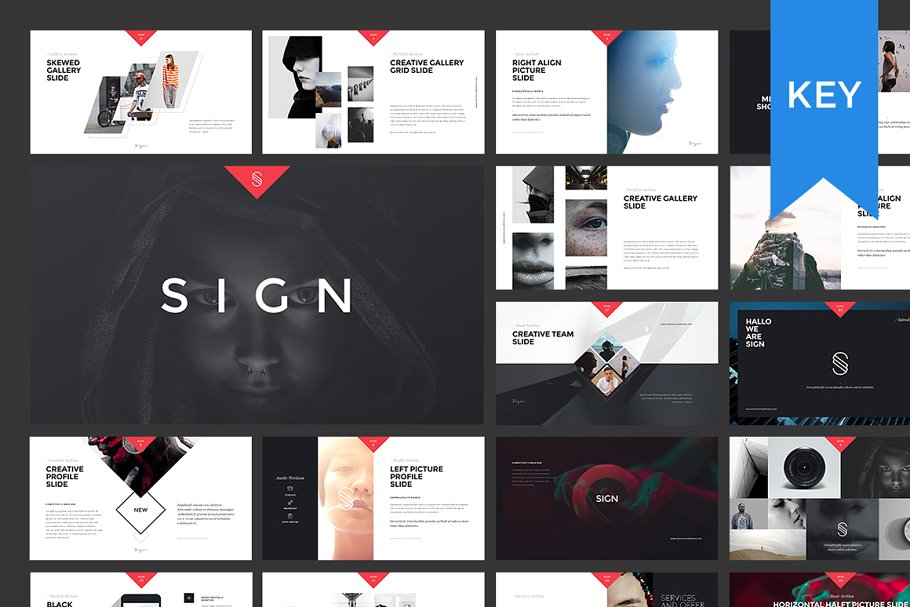 100+页创意视觉 Keynote 幻灯片模板 SIGN Keynote Presentation Template插图(5)