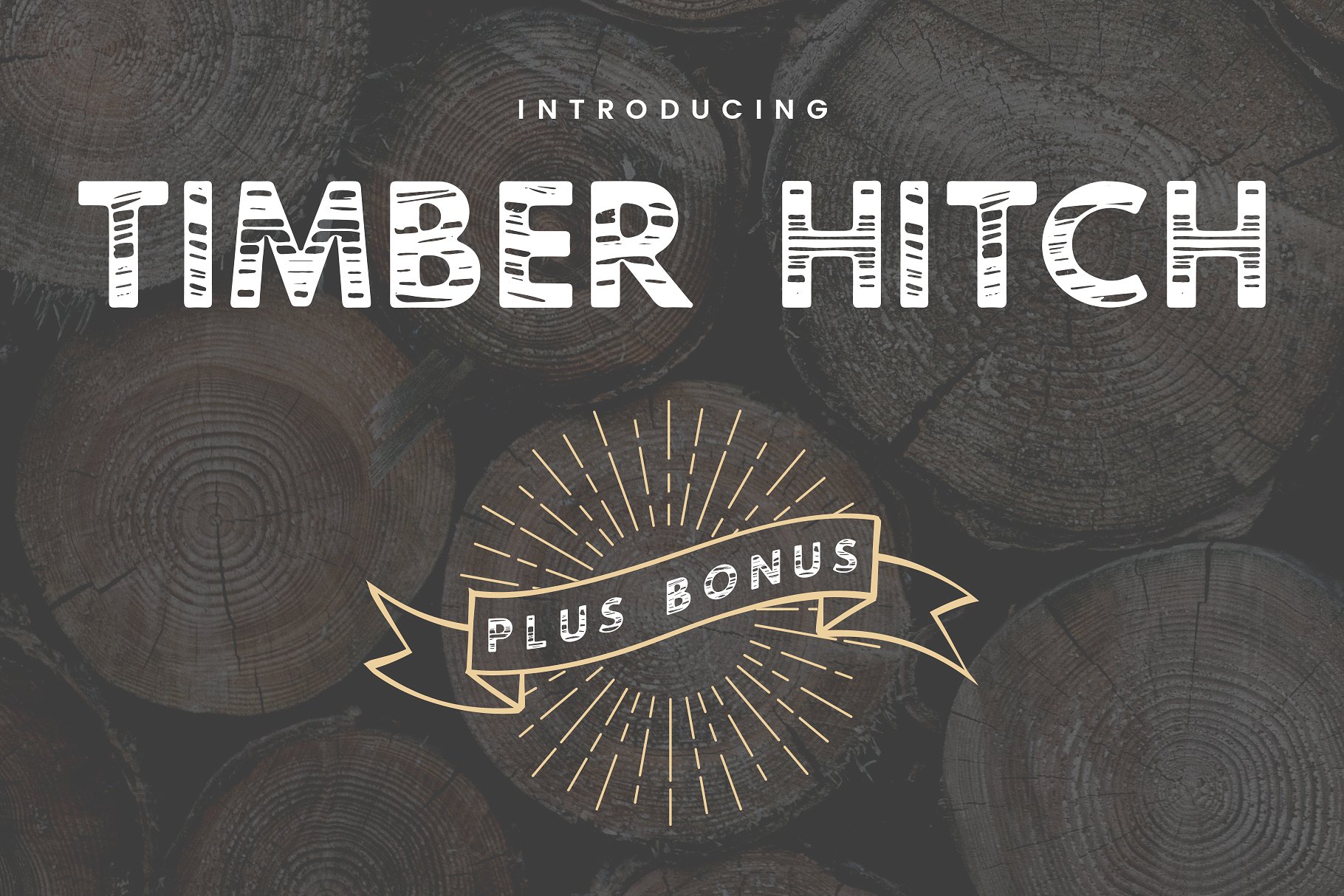 木纹无衬线英文字体 Timber Hitch Font + Nature Designs插图