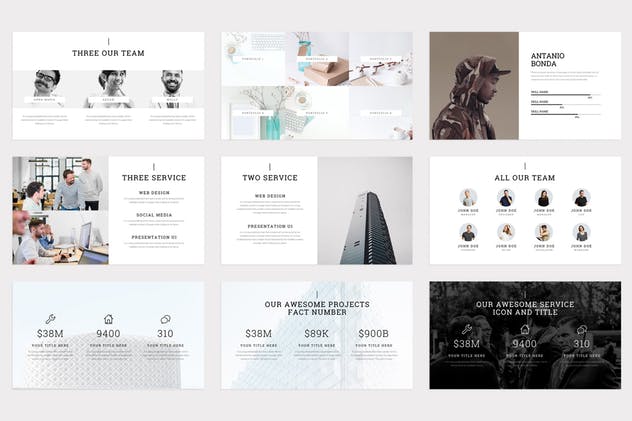 创意项目初创企业路演Keynote幻灯片模板 Slab – Keynote Template插图(5)