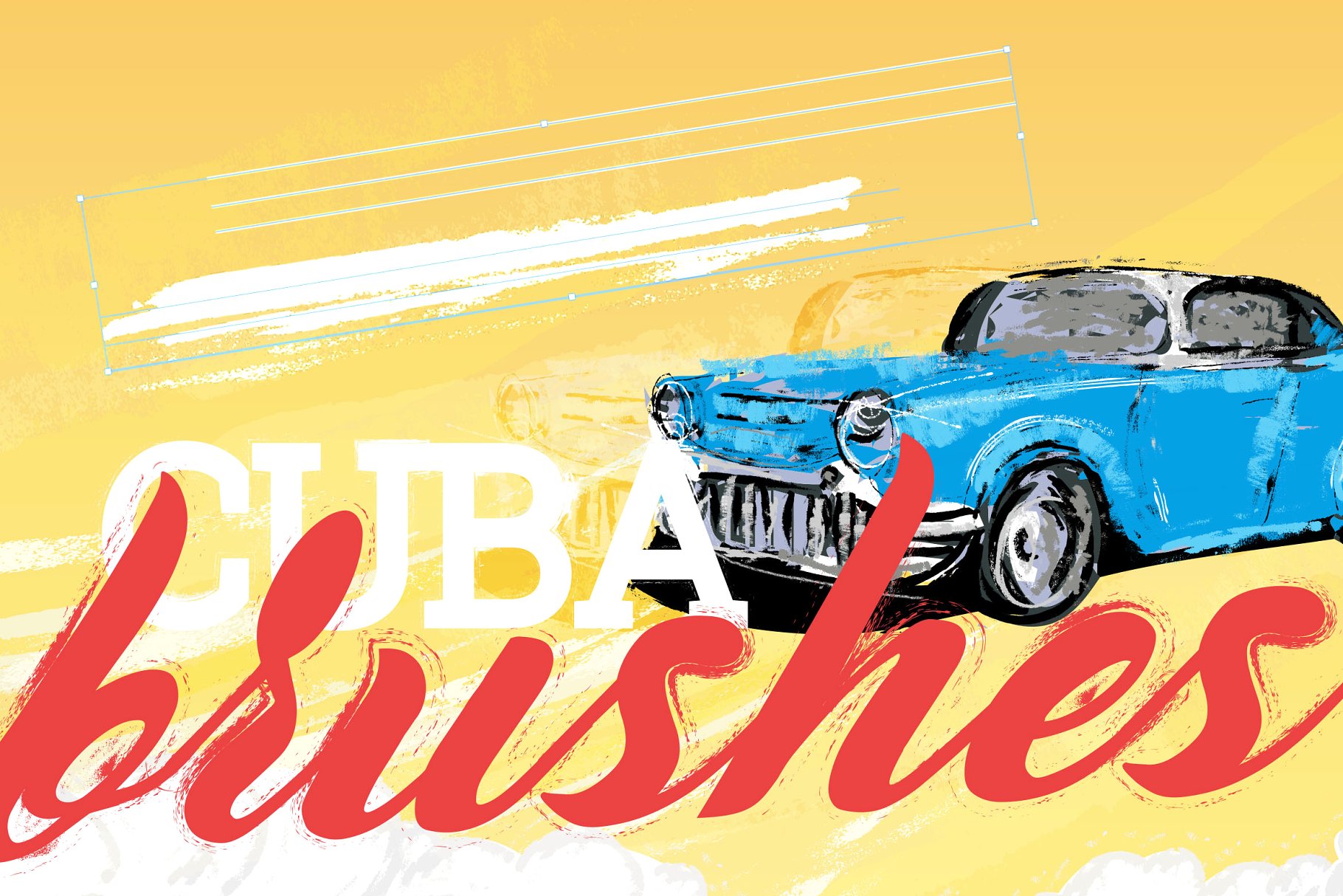 300+模拟各类画笔笔画AI笔刷 300+ Illustrator Brushes插图(4)