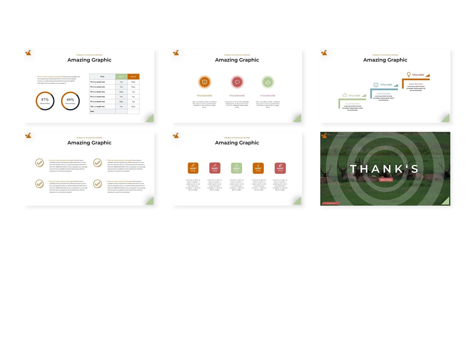 野生动物主题PPT幻灯片设计模板 Mamalia – Powerpoint Template插图(3)