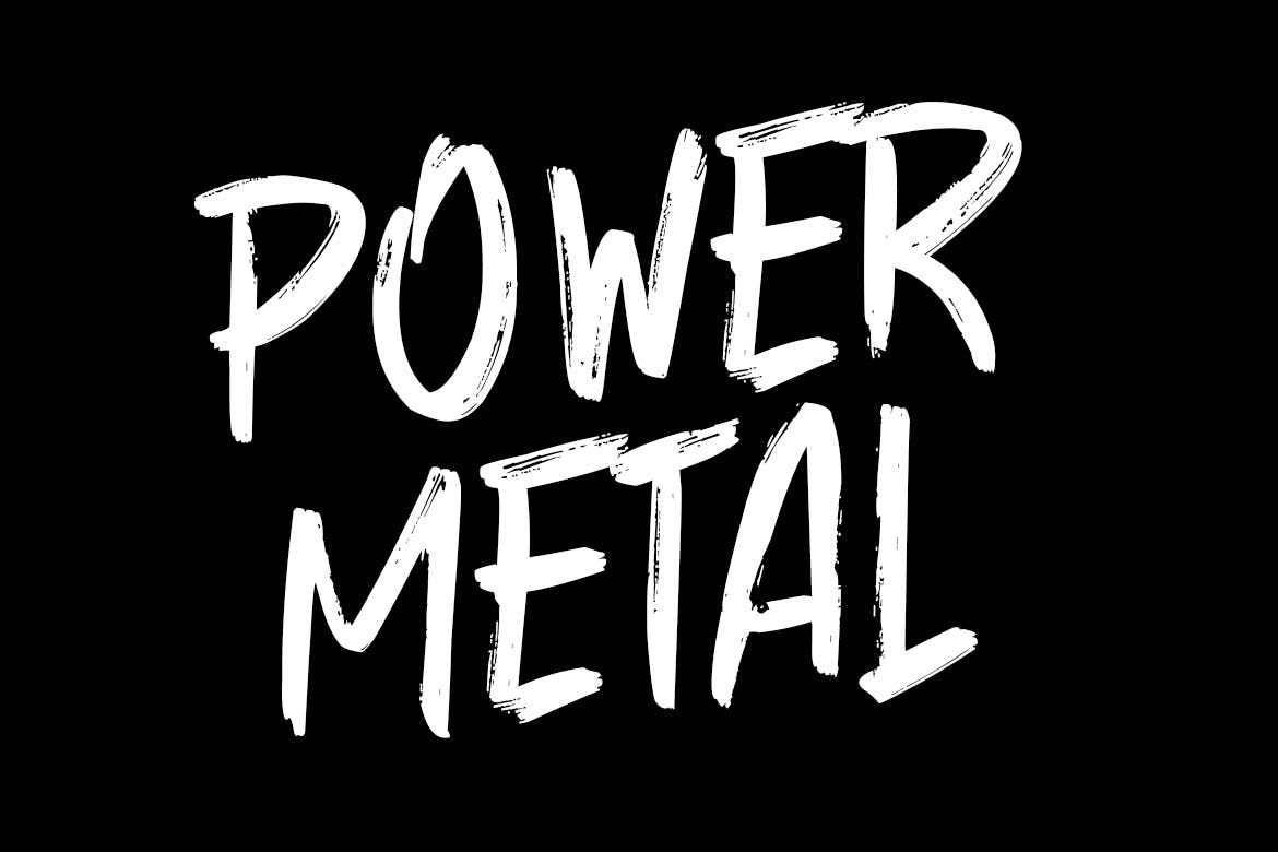 英文干笔刷豪迈风格书法字体下载 Gojira插图(1)