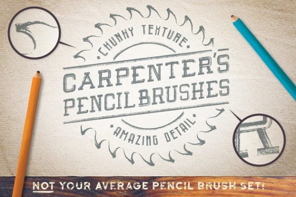 木匠铅笔笔画AI笔刷 Carpenter’s Pencil Brushes