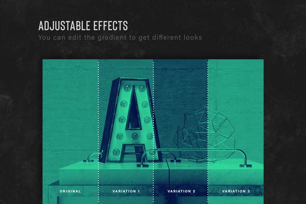 双色调照片调色PS动作 Duotone Photoshop Actions插图(3)