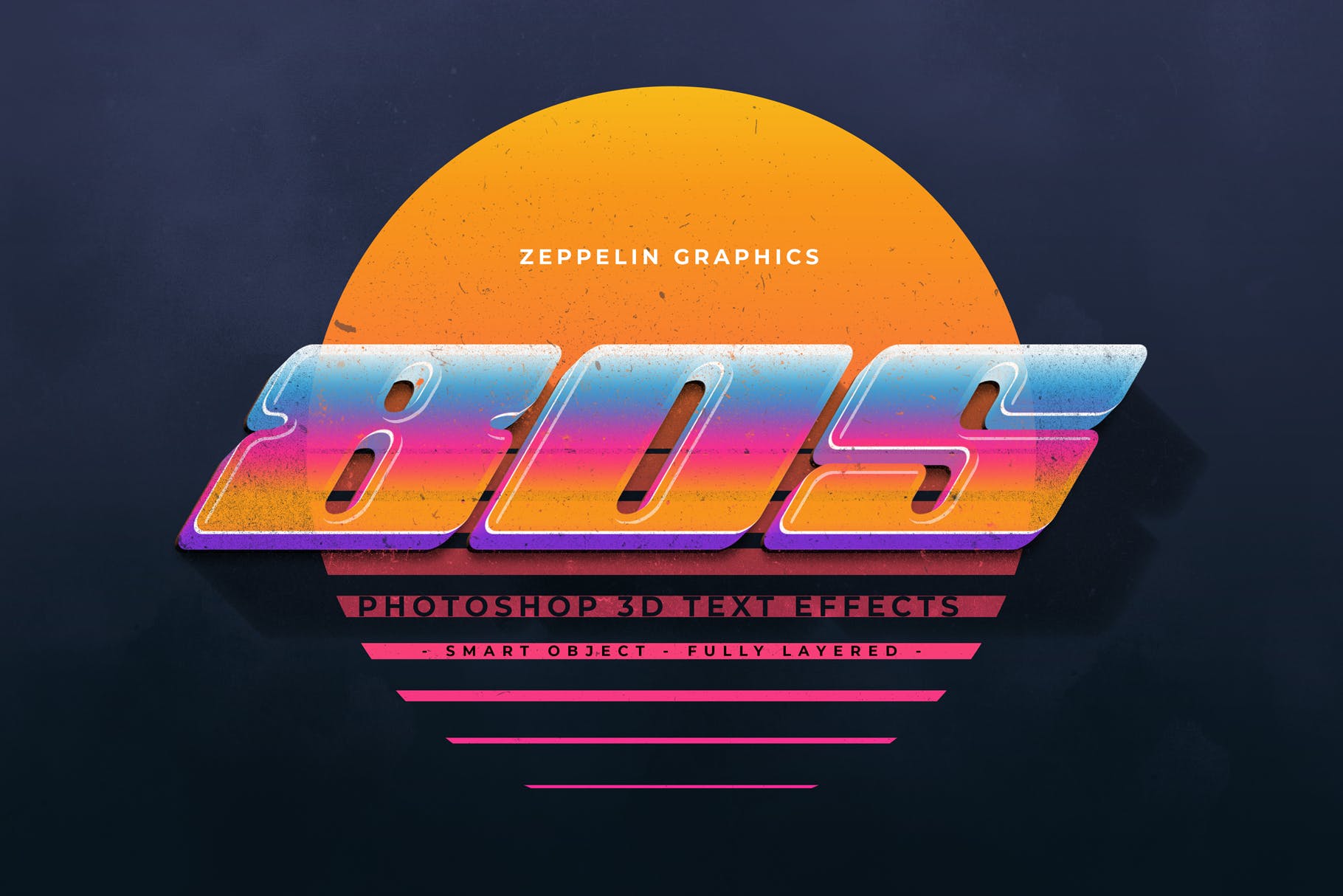 复古设计风格3D立体字体样式PSD分层模板v7 Vintage Text Effects Vol.7插图(6)