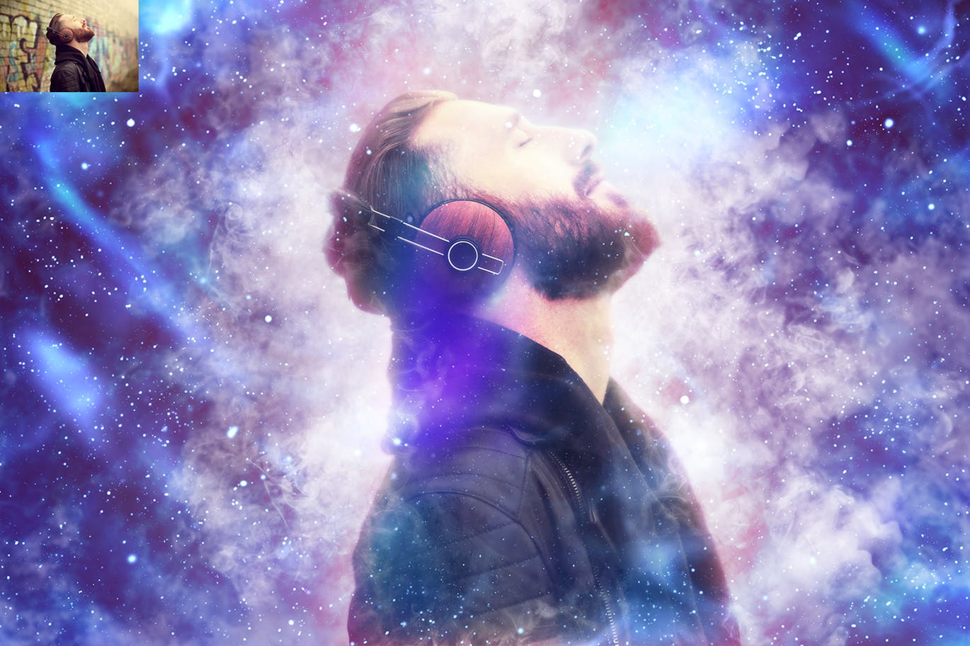 梦幻炫彩光环星云特效PS动作 Supernova CS4+ Photoshop Action插图(2)