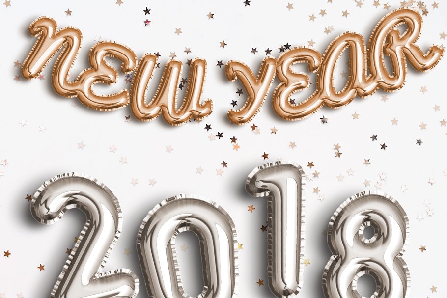 逼真的金箔气球文字效果 FOIL BALLOON TEXT EFFECT插图(5)