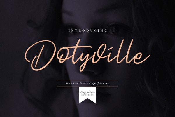 英文钢笔书法字体下载 Dotyville Script Font