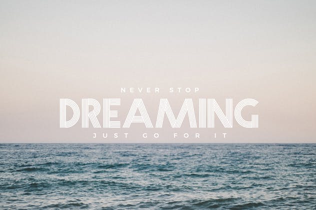 多线条版式设计创意字体 Fiver – Display Font插图(2)