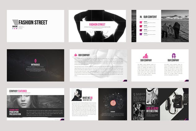 时尚品牌设计PPT幻灯片演示模板 Fashion Powerpoint Presentation插图(1)