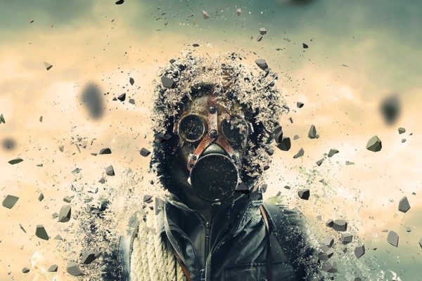 电影科技感的分解粉碎照片特效PS动作 Explode And Shatter Photoshop Action